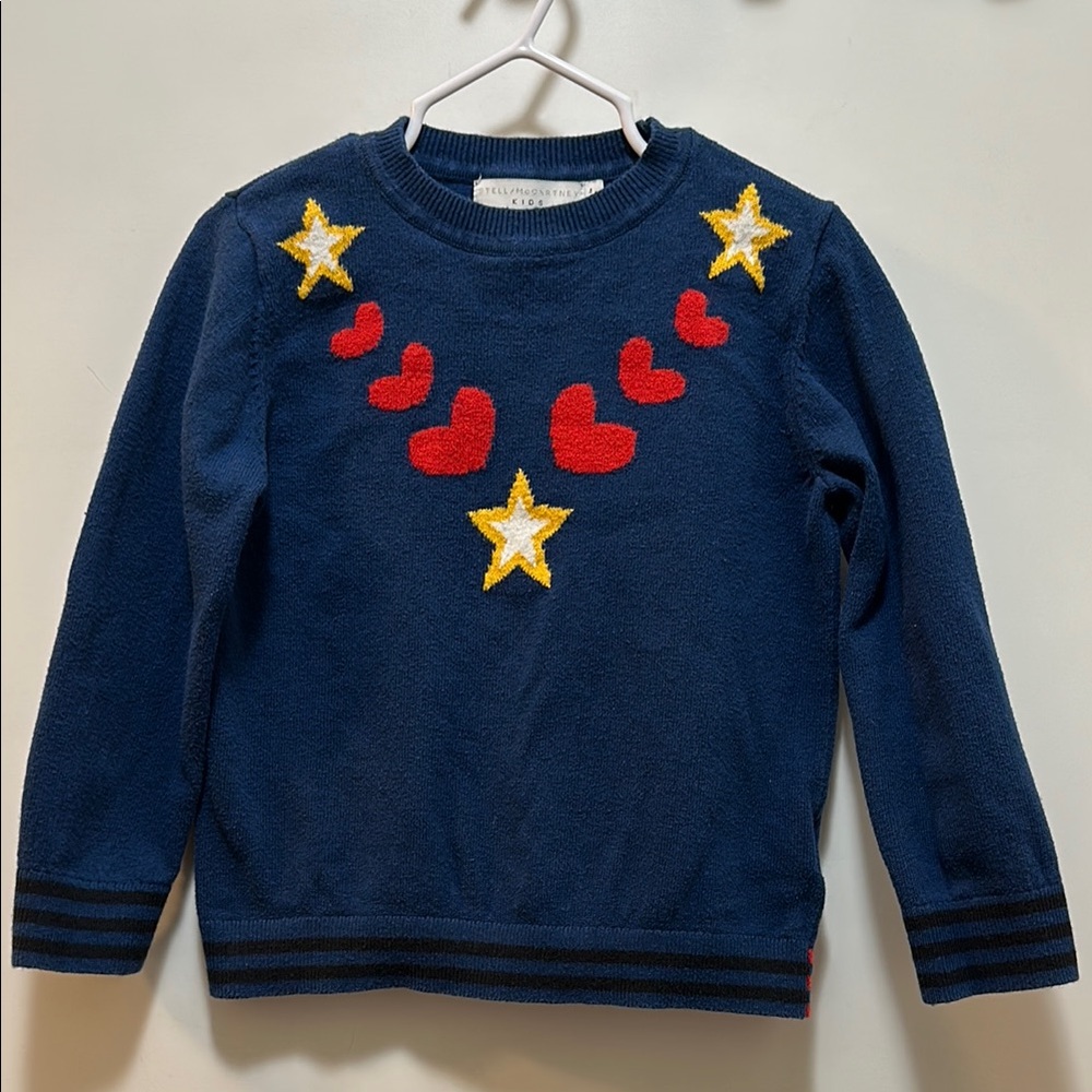 Stella McCartney kids sweater in navy with stars 🌟 size 4